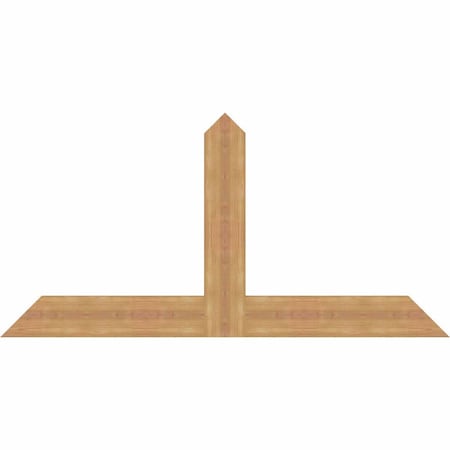 Ekena Millwork Portland Timber Gable Bracket, Western Red Cedar, 60"W x 30"H x 1 1/2"D x 5 1/2"F, 12/12 Pitch GBW060X30X0206POR00SWR